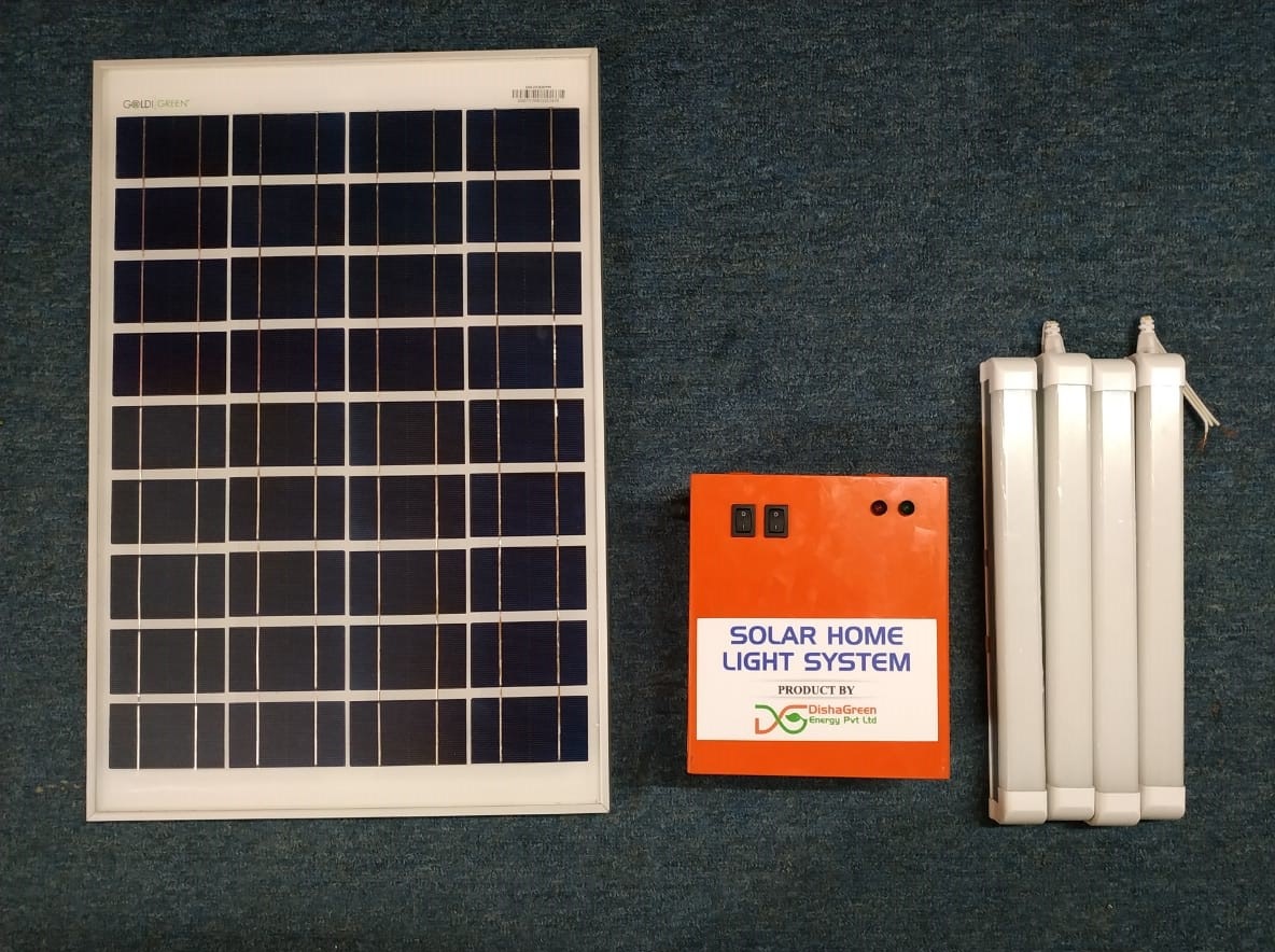 Solar Home Light System - 20Watt (LiFePO4 Battery Pack)